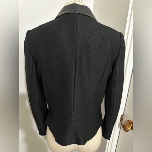 Black Dress Jack DKNY Open Front Shimmer Black Size US Small - Picture 4 of 6